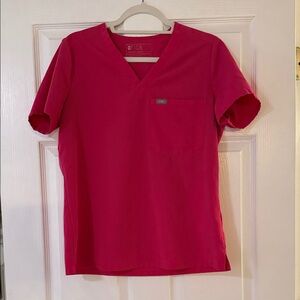 Figs Women's Short Sleeve Shocking Pink